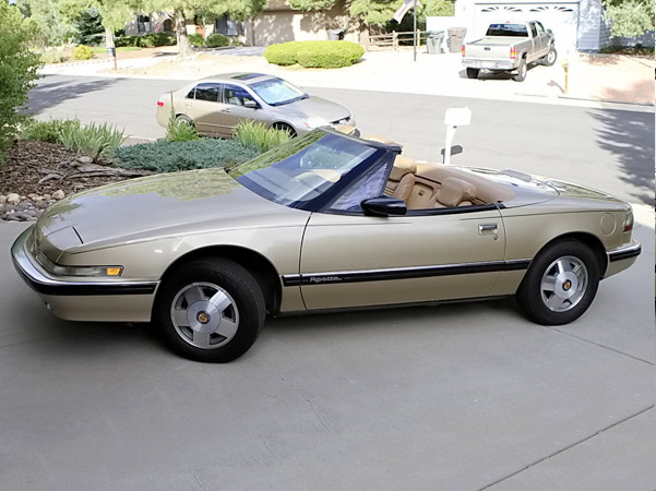 1990 Champagne Buick Reatta Convertible $8,500