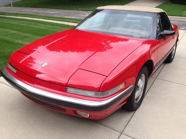 	1990 Red Buick Reatta Convertible $9,50