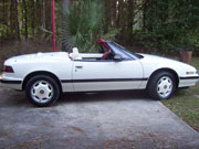 1990 White Buick Reatta Convertible $25,000
